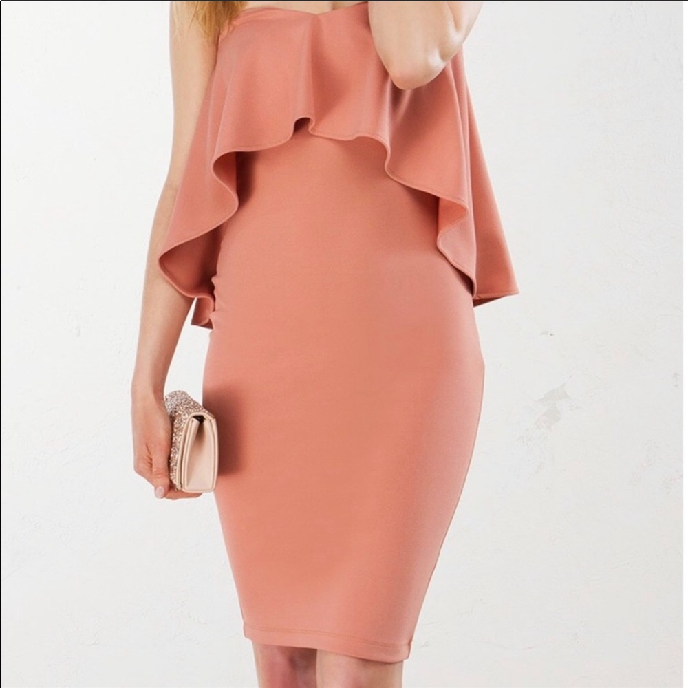 Muted peach dress